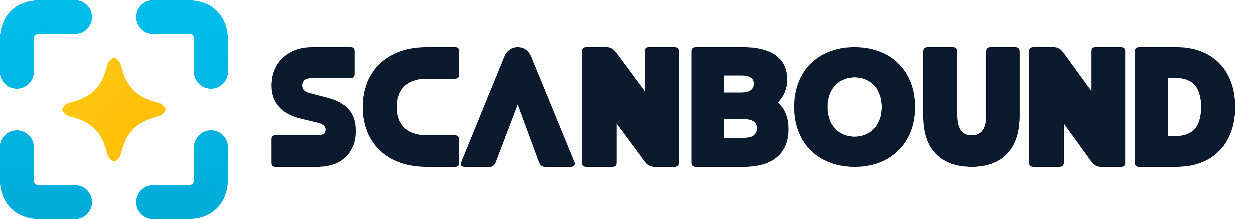 Scanbound logo, dark text